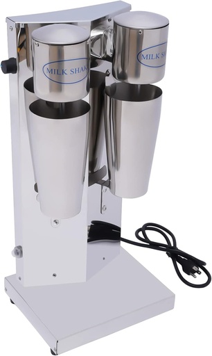 [BRSRAHQLOQCGC235] Milk Shaker Machine 110V Double-Head Electric Milk Shaker 180W Commercial Milkshake Machine Ice Cream Mixer Smoothie Blender for Coffee Shops Dessert Stores Western Restaurants