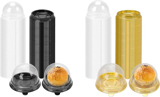 [BRSRACT3O4GWYFA3] Bundle of 100 Pack Mini Cupcake Container and 100 Pack Mini Cupcake Holder