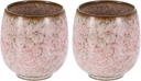 HARFINGTON 2pcs Chinese Ceramic Teacups 5.75oz Traditional Gong Fu Tea Set Ceramic Mate Teacup Japanese No Handle Small Coffee Cup for Mate Tea Coffee Wine Drinks, Light Pink