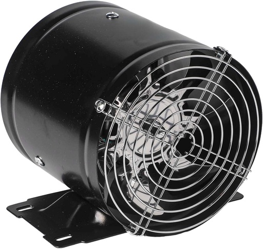 [BRSREH35OF7R4YDJ] 6 Inch Metal Exhaust Fan, Wall Mounted Shutter Exhaust Fan, Powerful Mute Kitchen Ventilation Fan for Bathroom Office Restaurant Workshop 220V 40W Black