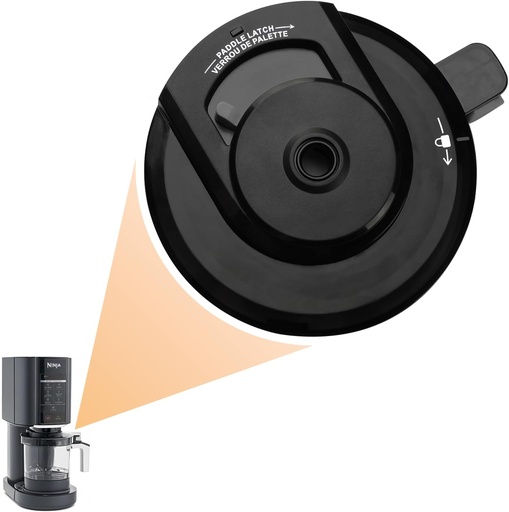 [BRSREZYEC4DWEALK] Outer Bowl Lid for NC301 Ice Cream Maker, for Ninja Creami Black Lid Replacement, Ice Cream Maker Accessories Fit for Ninja NC299AMZ/NC301/NC300/NC201/NC101 Series, Reusable (NO Paddle)