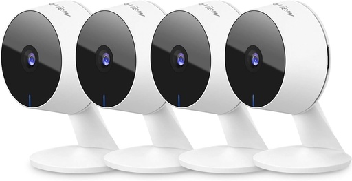 [BRSWYGAKCB7AKETB] LaView Security Cameras 4pcs, Home Security Camera Indoor 1080P, Wi-Fi Cameras Wired for Pet, Motion Detection, Two-Way Audio, Night Vision, Phone App, Works with Alexa, iOS & Android & Web Access