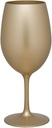 Set of 4 Metallic Gold Color Plastic Wine Glasses, 20oz Capacity, Unbreakable Stemmed Acrylic Design