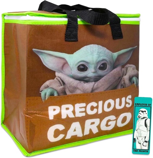 [BRSROCY3OIOWYEY4] Baby Yoda Bag Tote - Disney Star Wars Tote Bag Bundle Includes Tote Bag and Bookmark | Baby Yoda Merchandise