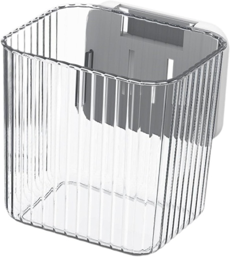 [BRSREAQNAACAK2TL] Food Storage Box Wall Garlic Scallion and Ginger Seasoning Hanging Basket Wall Mounted Kitchen Spice Organizer for Restaurant, Clear White