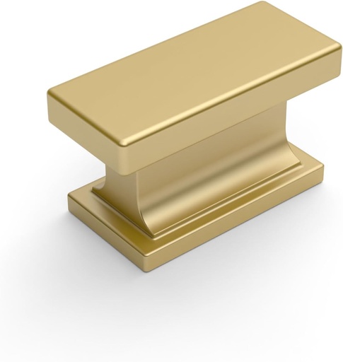 [BRSROAYZOYPBU3DL] Amerdeco 10 Pack Brushed Gold Cabinet Knobs 1.46 Inch(37mm) Single Hole Cabinet Handles Rectangle Dresser Knobs Drawer Knob for Bathroom Cabinets