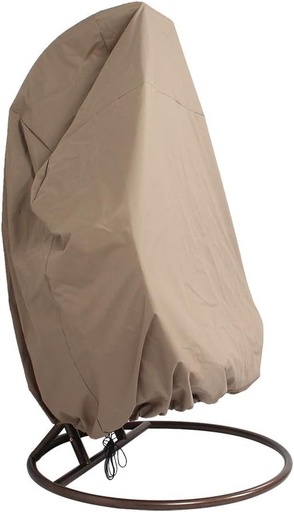 [BRSWGZYLOANWKALA] Patio LoveseaCover with Tie 2 Person Hanging Swing Egg Chair - Premium Heavy Duty Waterproof Outdoor Furniture Protection - Durable Oxford Fabric with Water Resistant PVC Lining