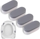 Universal Toilet Seat Bumpers, Suitable for Bidet Kits, 4 Pack Toilet Seat Spacers, Compatible with Most Toilet Models, Equipped with Durable Adhesive