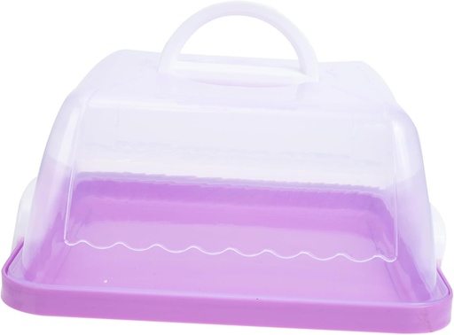 [BRSREHYCB5YQGC33] Portable Transparent Square Cake Carrier with Lid and Handle Thickened Plastic Birthday Cake Storage Box for Outdoor Transport Food Safe Dessert Packing Container Dust Pastry