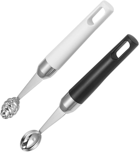 [BRSREFABBUMBS2TH] GLEAVI 2Pcs Fruit Scoops Melon for Home Restaurant Use Comfortable Grip for Watermelon Cantaloupe More