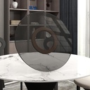 31.5" Lazy Susan for Table Top Tempered Glass Rotating Serving Tray for Dining Table, Kitchen Lazy Susan Organizer Spinning Rotating Food Server Party Centerpieces