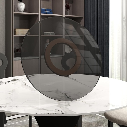 [BRSREED2PMDQIEIZ] 31.5" Lazy Susan for Table Top Tempered Glass Rotating Serving Tray for Dining Table, Kitchen Lazy Susan Organizer Spinning Rotating Food Server Party Centerpieces