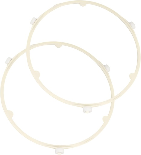 [BRSRABQPPMIGE2AU] Microwave Turntable Support Roller Ring Replacement Part for GE Samsung Frigidaire,Replacement WB06X10625, WB06X10818, DE92-90495A, 5304464115, 5304509438 Microwave Turntable Ring 2pcs