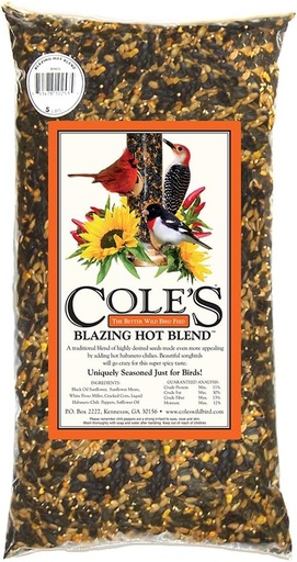 [BRSWIZYNCIARYE3E] Cole's BH05 Blazing Hot Blend Bird Seed, 5-Pound