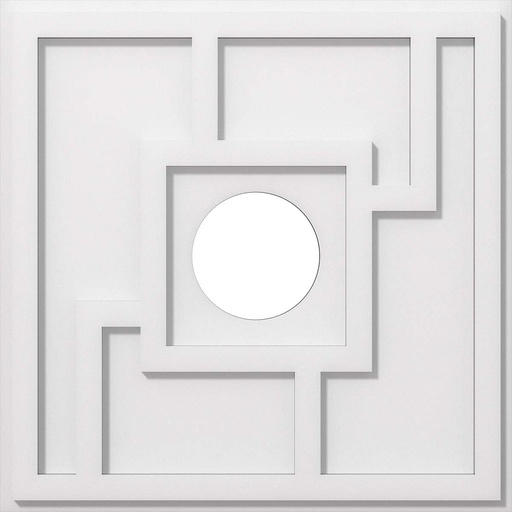 [BRSWGGLQCR4BGCTL] Ekena Millwork CMP20KX-05000 Knox Architectural Grade PVC Contemporary Urethane Ceiling Medallions 20"OD x 5"ID x 7"C x 1"P