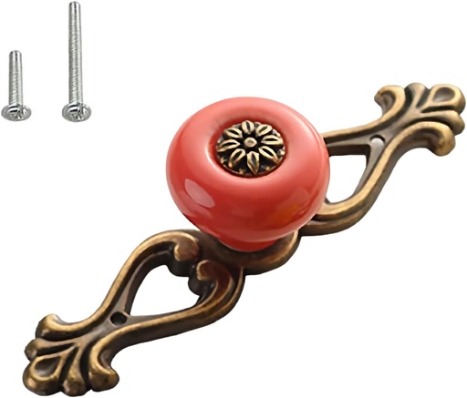 [BRSRAHYTCQHQKH3A] HUAMULAN 10 Pack Knobs Vintage Dresser Kitchen Cabinet Pulls Zinc Alloy Base Backplate Cupboard Wardrobe Drawer Door Handles