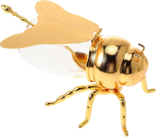 [BRSRAYIPDIBQ2AAZ] PRETYZOOM Honey Dispenser Honey Container Bee Shaped Jar Container for, Syrups, Condiments, Oil Bee Shaped Glass Pot Glass Figurine Dispenser