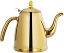 1.5L/2L Tea Kettle, Stainless Steel Coffee Kettle Flat Bottom Kettle for Induction Cooker Teapots Coffee Servers, Tea Pots for Stove (Size : 2L)