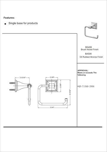 [BRSWIAYRBADAEETK] Designers Impressions 500 Series Oil Rubbed Bronze Euro Toilet/Tissue Paper Holder