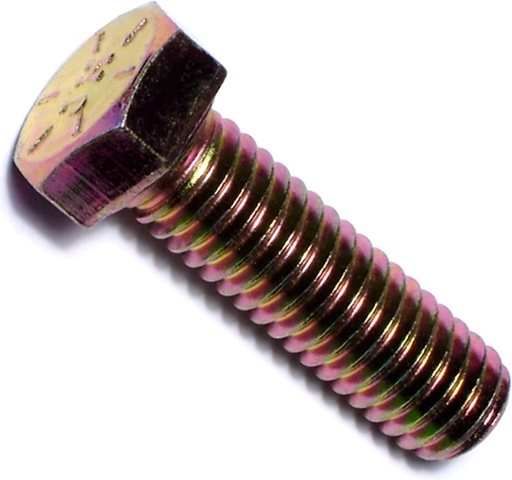 [BRSWIHICBIARWHAV] 014973252168 Grade 8 Coarse Hex Cap Screws, 3/8-16 x 1-1/4, Piece-50, Yellow