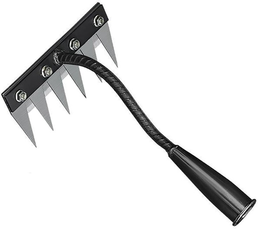 [BRSREZAQA4GRUC3J] Gardening Hand Weeder Puller Tool, Manual Weeder with Detachable Blade Weeder Puller Tool,High-Carbon Steel Weed Removal Tool for Farm Lawn Garden, 5/6/7/8 Teeth Sizes (6 Teeth)