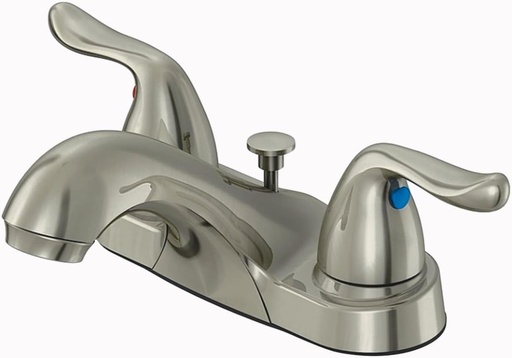 [BRSWIAQLAQDRAAY7] Bathroom Sink Faucet Two Handle Brushed Nickel