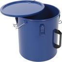 6 Gal Commercial Fryer Grease Bucket, Oil Disposal Caddy, Steel Fryer Oil Transport Container Fryer Oil Disposal Container W/Lid & Lock Clips & Filter Bag For Cooking (Blue)
