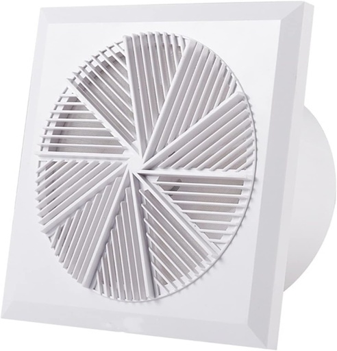 [BRSRMZQ7AEIQI3A2] 4/6/8" Square Extractor Ventilation Fan, Ultra-Thin Window Wall Mount Exhaust Fan, High Speed Quiet Exhaust Air Blower for Bathroom Kitchen Toilet (Color : 4Inch)