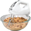 Hamilton Beach Hand Mixer with Snap-On Case, White