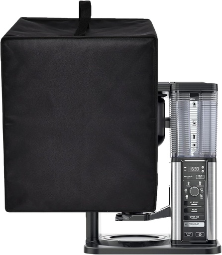 [BRSRAGILCR5B6AIY] Coffee Maker Cover Heavy Duty Heat Resistant Waterproof Protective Coffee Machine Cover Compatible with Ninja Specialty Coffee Maker CM401/ Ninja Hot & Iced XL Coffee Maker CM371 (Black)