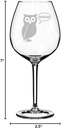 Wine Glass Goblet Funny Teacher Grammar Owl Whom (20 oz Jumbo)