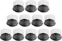 Cabilock Disposable Cake Carrier Clear Plastic Cake Container Cake Box with Dome Lids and Cake Boards 6 inch (Black)