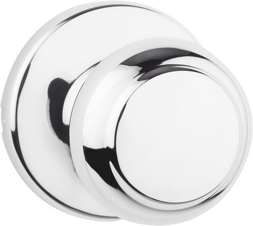 [BRSWGEATOBYA2CD7] Kwikset 200CV 26 6AL RCS V1 Cove Passage Hall and Closet Door Knob, Polished Chrome