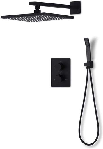 [BRSRMZ37CMIQAYAU] Wall Mounted Shower System with High Pressure Rain Shower Head Handheld Shower and Shower Faucet Valve Bathroom Rain Mixer Shower Combo Set Showers