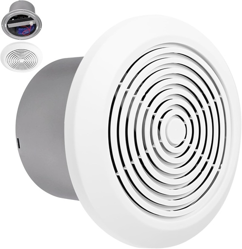 [BRSREZYOBMCQIC3Z] V2262-50 7 Inch Bathroom Exhaust Fan,1.0 Sones,50 CFM,7" Ceiling Exhaust Fan, for 8 Inch Rough-in Opening, Mobile Home Exhaust Ventilation Fan, Suit for Bathroom, Laundry Room, Kitchen & Garage