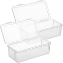 ABOOFAN 2Pcs Transparent Kitchen Condiment Holder Sealed Storage Box for Bread Snacks and Fruits and Organizer for Tidy Kitchen Countertop