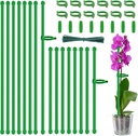 Plant Stakes,18Inch & 11Inch Plant Support Stakes,HAINANSTRY Adjustable Length Garden Stakes,Plant Stakes for Indoor and Outdoor Plants,Tomatoes/Beans/Orchid/Vegetable Stakes for Garden