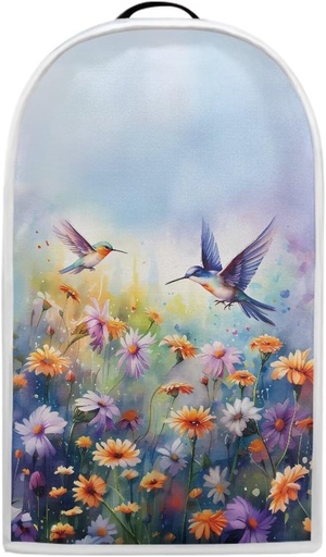 [BRSROBQOCQOWGAYY] TODIYADDU Purple Hummingbird Daisy Blender Cover Portable Kitchen Stand Mixer Cover Compatible with Most Kitchen Appliances Washable Kitchen Universal Food Processor Juicer Coffee Maker Cover.