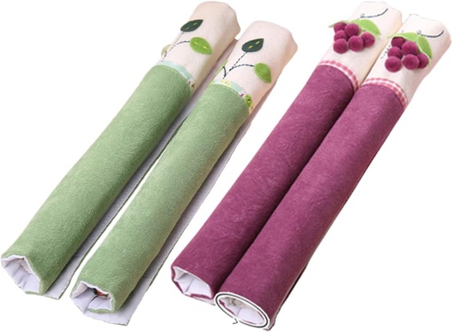[BRSREFT6BVYAA3LK] 2 Sets Thick Fabric Refrigerator Door Handle Covers Kitchen Appliance Fridge Protector Sturdy and Easy to Clean Handle Sleeves for Home Use