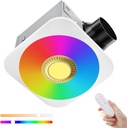 Bathroom Exhaust Fan with Light, 36W Quiet Vent Fan - 160 CFM & 1.0 Sone, 1500lm LED Light (3000K/4000K/5000K) - 5 Brightness Adjustable, 7 RGB Modes & Nightlight, Remote Control, Easy to Install