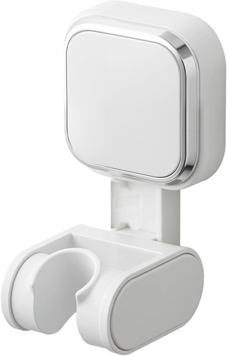 [BRSREYYPBYJQGHY3] TAILI Shower Head Holder Suction, Handheld Shower Head Bracket, Height Angle Adjustable Wall Mounted, Bathroom Showerhead Holder Removable No Drilling Waterproof, Square Suction Cup, White