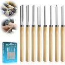 8 Pcs Wood Lathe Tools, Wood Chisel Sets, Suitable For Wood Working Tools, Which is Used for Lathe, is Suitable for Beginners and Professionals (8)