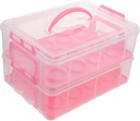 Transport Cupcake Multi Layer Carrier Box Handle Airtight Lid for Safe Cupcake Transport Reusable for Bakeries and Events