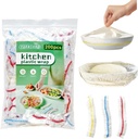 200pcs Thickened Plastic Bowl Covers For Banneton Bread Proofing Basket, Large Elastic Food Storage Cover, Plastic Wrap For Food Proofing Cover