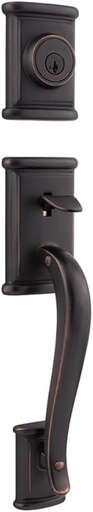 [BRSWIZQ5BVYG2ELI] Kwikset 801adhlip-11ps Ashfield Double Cylinder Exterior Handleset Smartkey With Rcal Latch And Rcs Strike Venetian Bronze Finish