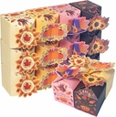 qiqee Thanksgiving Gift Boxes Fall Treat Cookie Boxes for Gift Giving Festival Party, 3D Square Gift Box,Small Cardboard Box for Bakery,Candy,Snacks (28pcs 3.3x3.3x3.3 Inches)