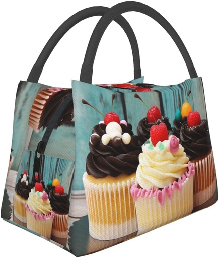 [BRSREGQBAR7ROE3K] Bakery Cake Lunch Bag Insulated Leakproof Lunch Box For Women Men,Reusable Lunch Cooler Tote Food Carrier For Work Picnics Travel