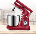 Stand Mixer in Home Kitchen Tilt-Head 5Qt 1200W, 6-Speed Tilt-Head Food Dough Mixer, Mixing Bowl Splash Guard, Dough Hook, Mixing Beater, Wire Whisk,red