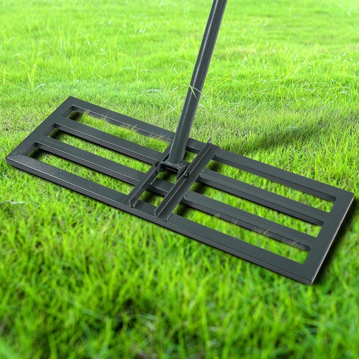 [BRSRE2TRAAFREEI7] Lawn Leveling Rake,30"x10" Heavy-Duty Steel Lawn Leveler with 84" Anti-Slip Handle, Yard Leveling Rake Perfect for Garden, Backyard, Golf Course, Farm & Landscaping