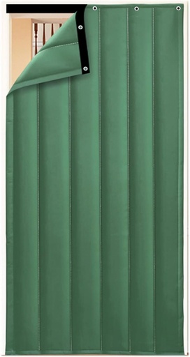[BRSW2GADBUBRM3TZ] Thermal Door Curtain Insulated Doorway Cotton Cover Noise Reduction Windproof Waterproof Door Cover Noise Barrier Soundproof Blanket Heavy Duty Cold Protection PU Door Screen